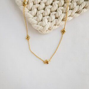 Authentic Tory Burch Kira Logo Gold Choker Necklace